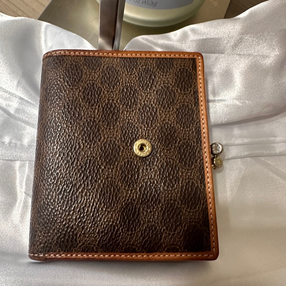 Celine Tan and Brown Leather Wallet - Picture 2 of 9
